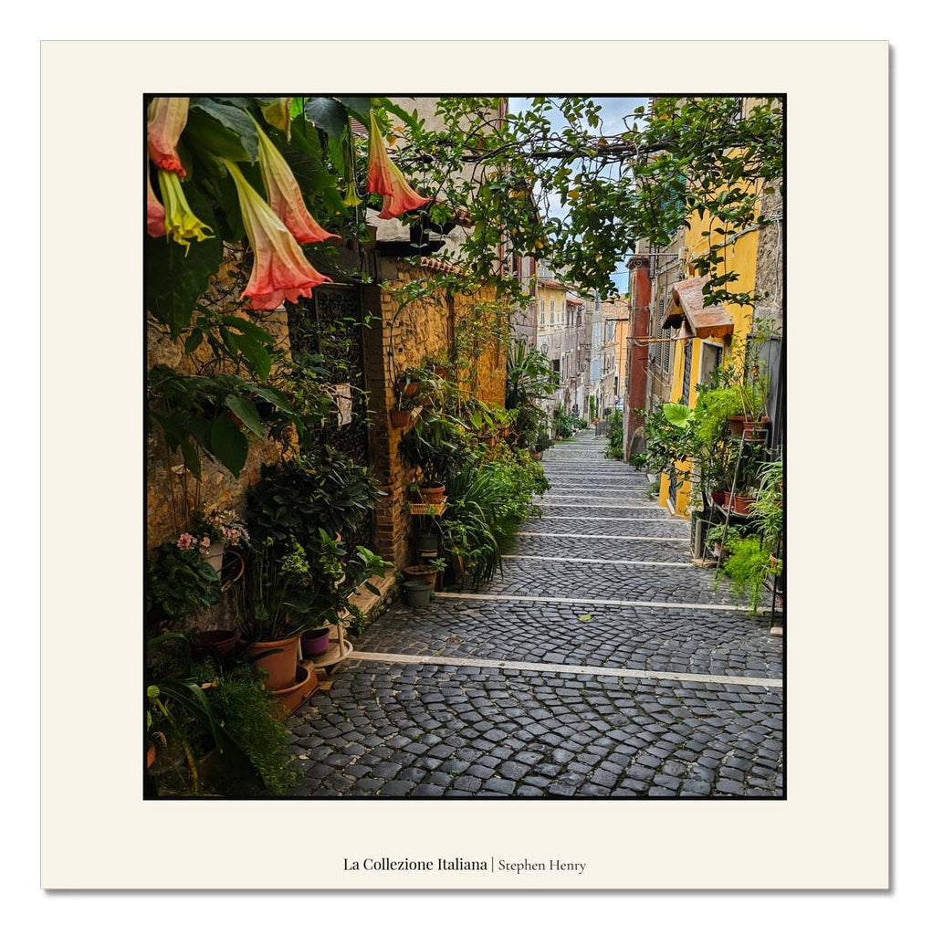 Fine art travel photograph of a side street in Tivoli, Italy, part of the La Collezione Italiana wall art collection.