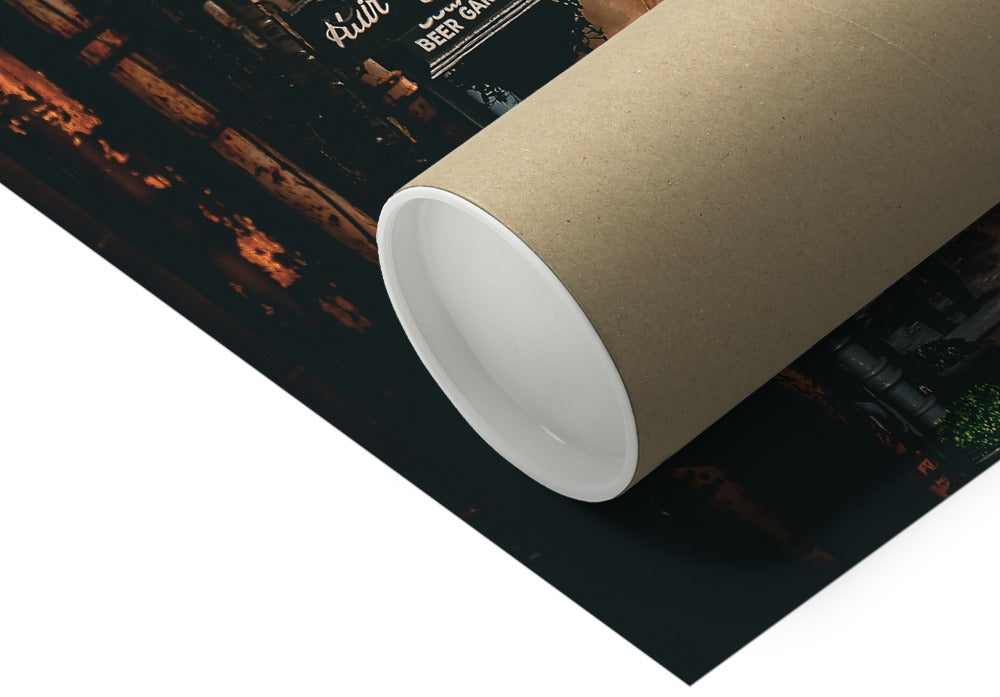 Atmospheric fine art photography of a figure walking through an Edinburgh close. A study in light, shadow and quiet movement from the Light &amp; Shadow collection.