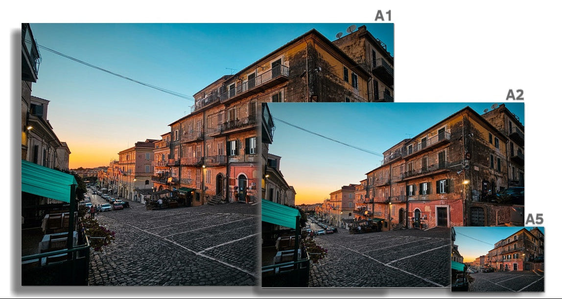 Historic Italian street and weathered buildings glowing at blue hour – L’Ora Blu by Scotland in Frame