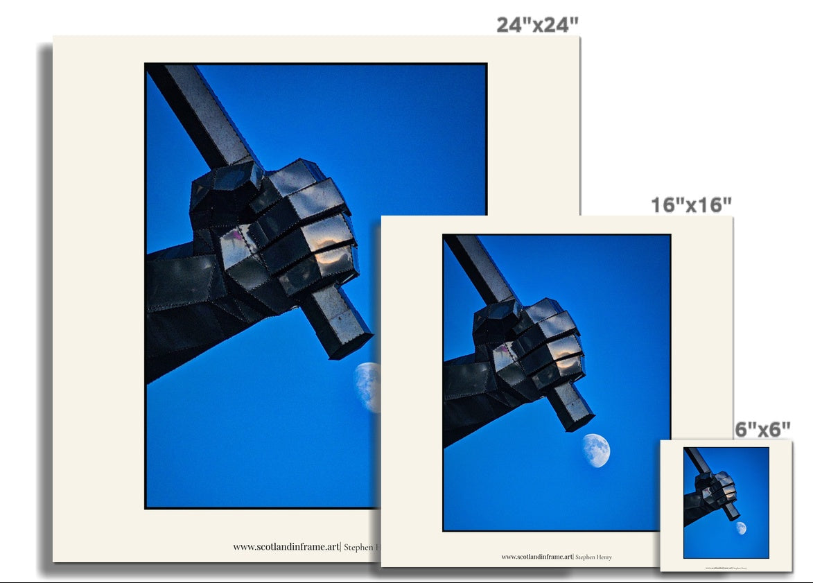 Contemporary Photograph of the Shipbuilders of Port Glasgow and the Wolf Moon.