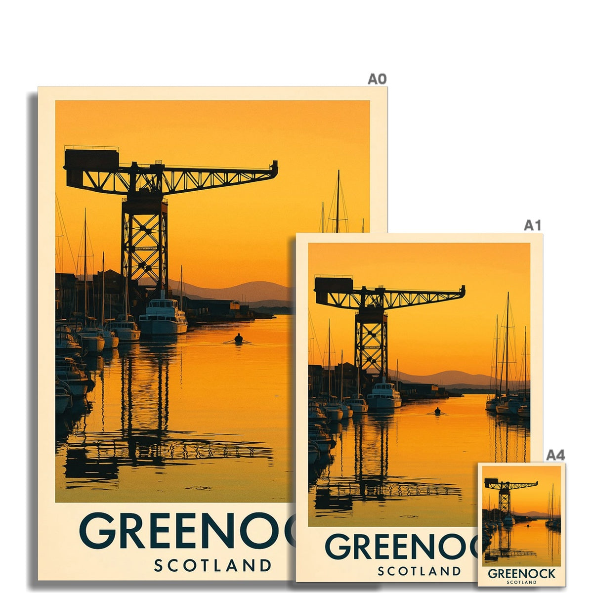 Greenock Vintage Retro Fine Art Print