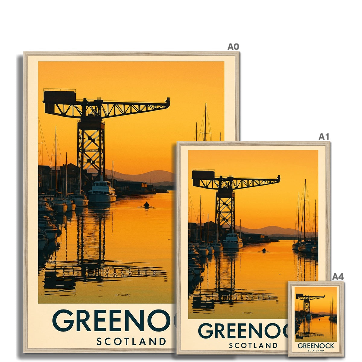 Greenock Vintage Retro Framed Art Print