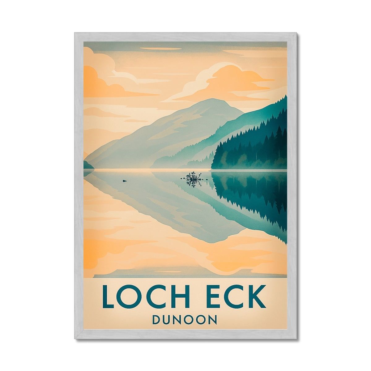 Loch Eck Antique Vintage Retro Framed Art Print