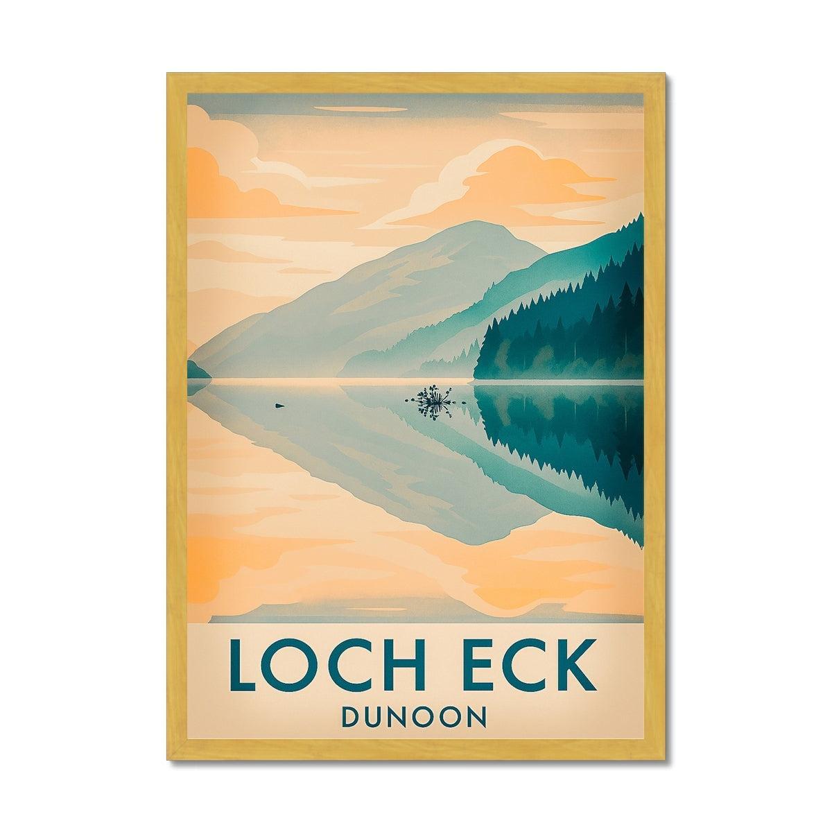 Loch Eck Antique Vintage Retro Framed Art Print