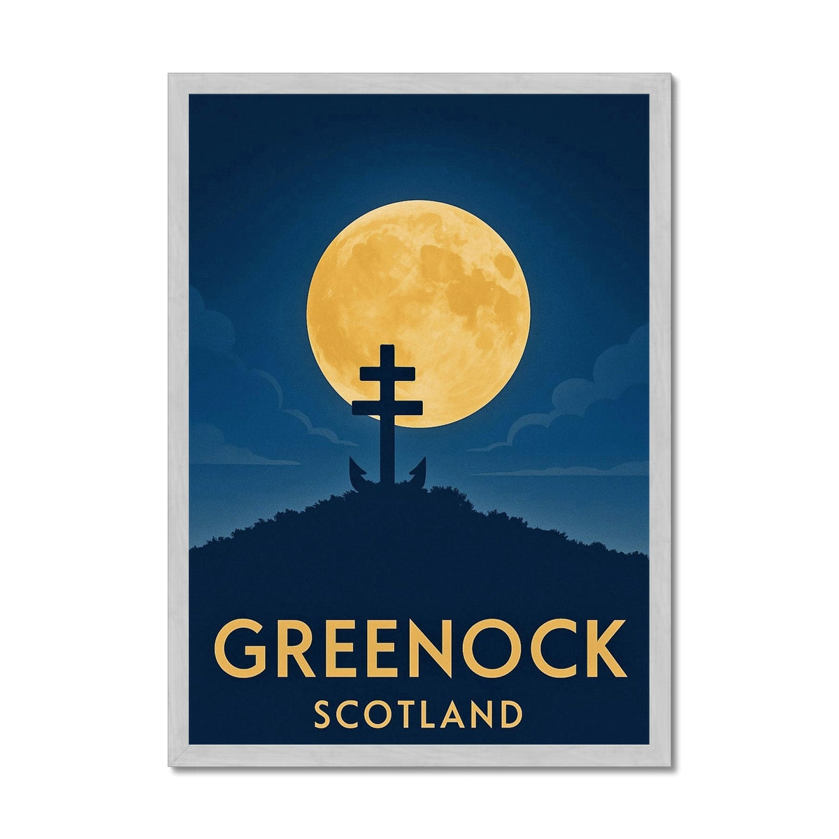 Lyle Hill Greenock Antique Vintage Retro Framed Art Print