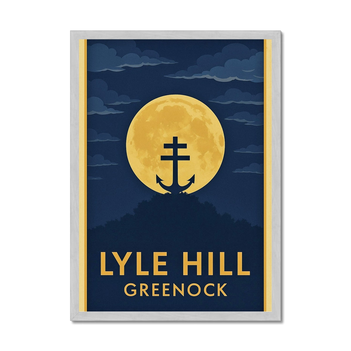 Lyle Hill Greenock ii Antique Vintage Retro Framed Art Print
