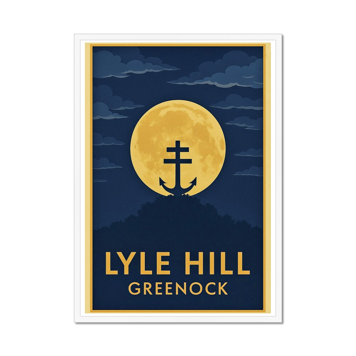 Lyle Hill Greenock ii Vintage Retro Framed Art Print
